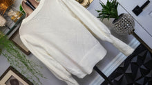 Load image into Gallery viewer, Sam &amp; Jess Ivory White Lantern Sleeve Sweater SM-MD
