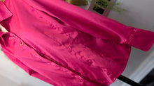 Load image into Gallery viewer, Lana Lee Hot Pink Satin Bling Dress Shirt sz10
