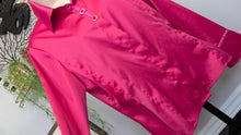 Load image into Gallery viewer, Lana Lee Hot Pink Satin Bling Dress Shirt sz10
