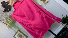 Load image into Gallery viewer, Lana Lee Hot Pink Satin Bling Dress Shirt sz10
