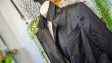 Load image into Gallery viewer, Suzy Shier Vintage Black Satin Blazer MD-LG
