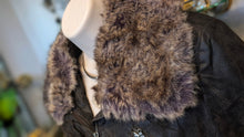 Load image into Gallery viewer, Danier Leather Soft Brown Fur Collar Coat Jacket MD-LG
