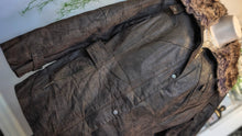 Load image into Gallery viewer, Danier Leather Soft Brown Fur Collar Coat Jacket MD-LG
