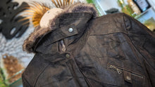 Load image into Gallery viewer, Danier Leather Soft Brown Fur Collar Coat Jacket MD-LG
