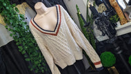American Eagle Collegiate Cable Knit Sweater XL