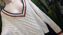 Load image into Gallery viewer, American Eagle Collegiate Cable Knit Sweater XL
