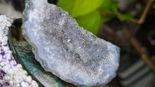 Load image into Gallery viewer, 3" Amethyst &amp; Blue Agate Crystal Cluster
