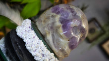 Load image into Gallery viewer, 3.5" Dogtooth Dream Chevron Amethyst Crystal Skull
