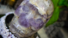 Load image into Gallery viewer, 3.5" Dogtooth Dream Chevron Amethyst Crystal Skull
