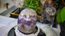 Load image into Gallery viewer, 3.5" Dogtooth Dream Chevron Amethyst Crystal Skull
