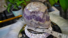 Load image into Gallery viewer, 3.5" Dogtooth Dream Chevron Amethyst Crystal Skull
