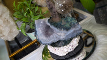 Load image into Gallery viewer, 5" Amethyst &amp; Blue Agate Crystal Cluster
