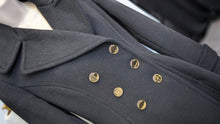 Load image into Gallery viewer, Ivanka Trump Black Wool Blend Trench Coat Sz2
