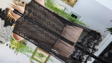 Load image into Gallery viewer, Rebellion Black Lace Sheer Tank Top Blouse LG
