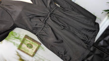 Load image into Gallery viewer, Kardashian Kollection Black Long Sleeve Shorts Jumpsuit XS
