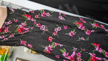 Load image into Gallery viewer, U2B Black Floral Strapless Hi Low Romper MD

