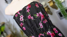 Load image into Gallery viewer, U2B Black Floral Strapless Hi Low Romper MD
