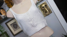 Load image into Gallery viewer, Hollister White Cable Knit Crop Top XL
