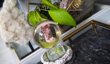 Load image into Gallery viewer, 3" Cinnabar Crystal Cluster in Resin Sphere with Base
