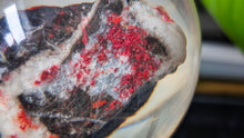Load image into Gallery viewer, 3" Cinnabar Crystal Cluster in Resin Sphere with Base
