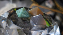 Load image into Gallery viewer, 1/4" Miniature Crystal Pyramids 3pcs
