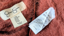 Load image into Gallery viewer, Jessica Simpson Burnt Orange Faux Fur Cardigan XS-SM
