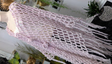 Load image into Gallery viewer, Kenzie Lavender Purple Mesh Knit Poncho Shawl O/S
