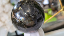 Load image into Gallery viewer, 2.5" Labradorite Sphere with White Stand
