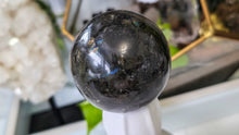 Load image into Gallery viewer, 2.5" Labradorite Sphere with White Stand
