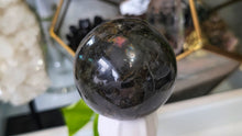 Load image into Gallery viewer, 2.5" Labradorite Sphere with White Stand
