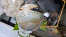 Load image into Gallery viewer, 3" Amazonite Crystal Sphere with Glass Stand
