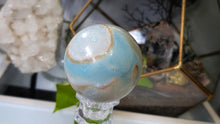 Load image into Gallery viewer, 3" Amazonite Crystal Sphere with Glass Stand
