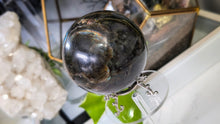 Load image into Gallery viewer, 3.5" Labradorite Sphere with Metal Stand
