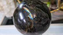 Load image into Gallery viewer, 3.5" Labradorite Sphere with Metal Stand
