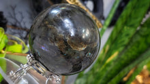 Load image into Gallery viewer, 3.5" Labradorite Sphere with Metal Stand
