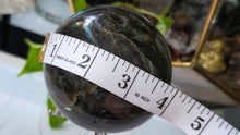 Load image into Gallery viewer, 3.5" Labradorite Sphere with Metal Stand
