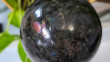 Load image into Gallery viewer, 3" Labradorite Sphere with Metal Stand
