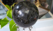 Load image into Gallery viewer, 3" Labradorite Sphere with Metal Stand
