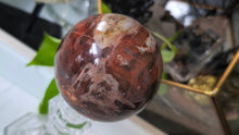 Load image into Gallery viewer, 3" Petrified Wood Fossil Sphere with Glass Stand
