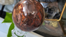 Load image into Gallery viewer, 3" Petrified Wood Fossil Sphere with Glass Stand
