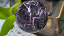 Load image into Gallery viewer, 2.5" Dream Chevron Amethyst Crystal Sphere with Stand
