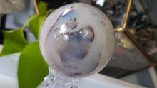 Load image into Gallery viewer, 3" Agate Quartz Crystal Sphere with Stand
