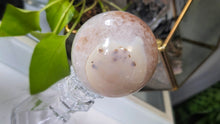 Load image into Gallery viewer, 3" Agate Quartz Crystal Sphere with Stand
