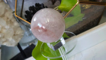 Load image into Gallery viewer, 2.5" Rose Quartz Crystal Sphere with Glass Stand
