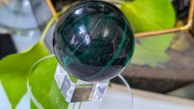 Load image into Gallery viewer, 2" Malachite Crystal Sphere with Glass Stand
