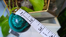 Load image into Gallery viewer, 2" Malachite Crystal Sphere with Glass Stand
