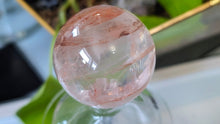 Load image into Gallery viewer, 2" Rainbow Strawberry Quartz Crystal Sphere with Stand
