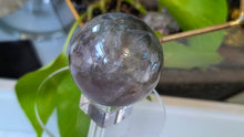 Load image into Gallery viewer, 2" Smokey Rainbow Fluorite Crystal Sphere with Stand
