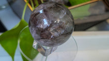 Load image into Gallery viewer, 2" Smokey Rainbow Fluorite Crystal Sphere with Stand
