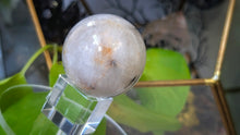 Load image into Gallery viewer, 1.5" Tourmaline Quartz Crystal Sphere with Glass Stand
